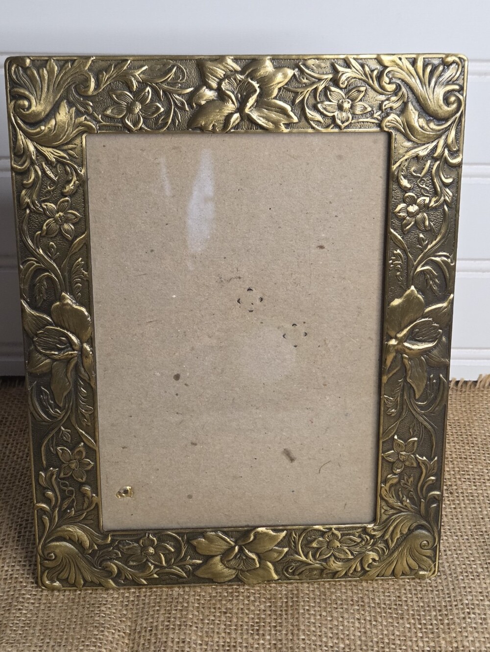 Picture Frame Vintage 5x7 Pictures Gold Floral Design